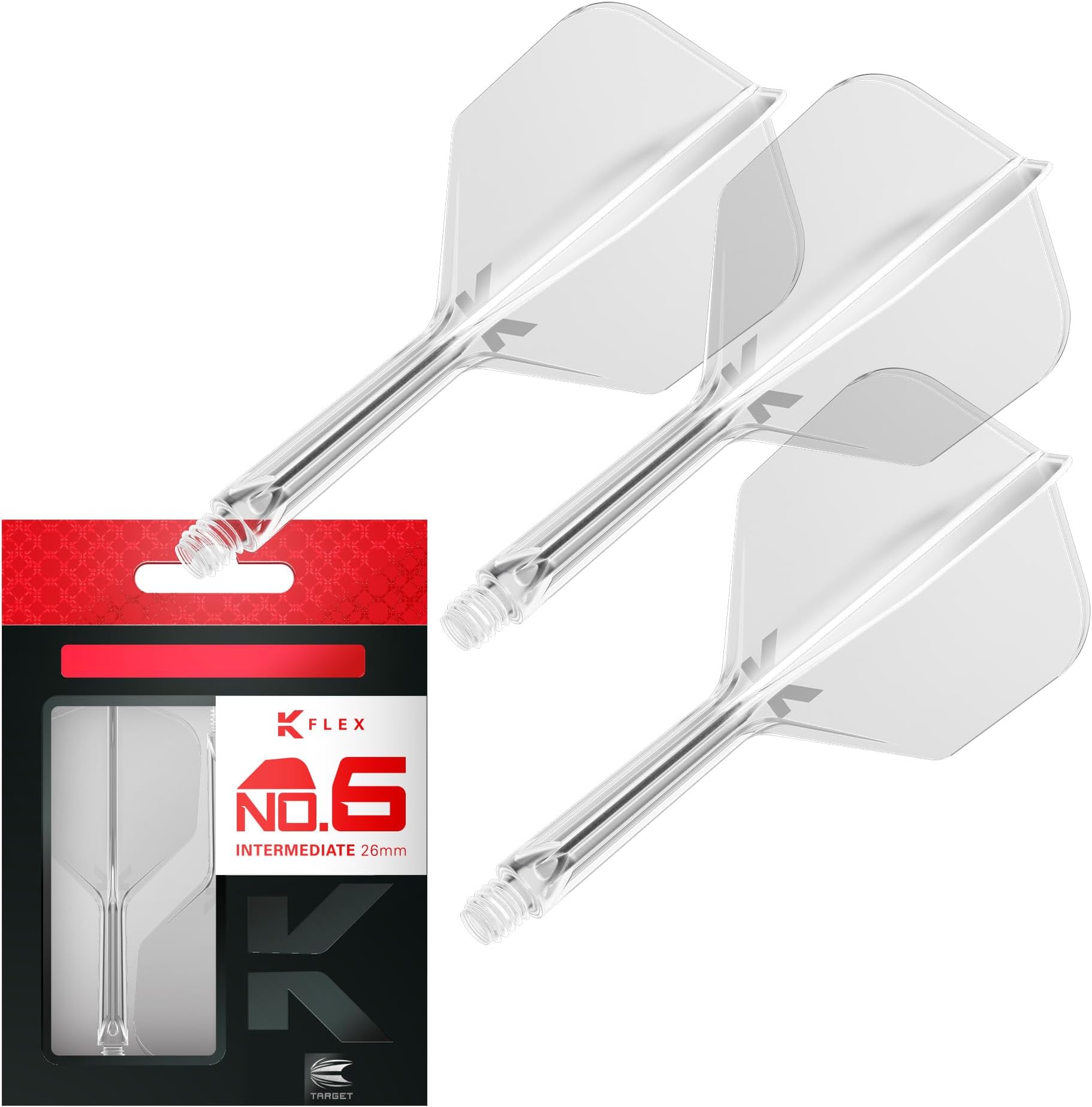 TARGET K-FLEX SHAPE/NO6 FLIGHT (26MM INTERMEDIATE, Clear)