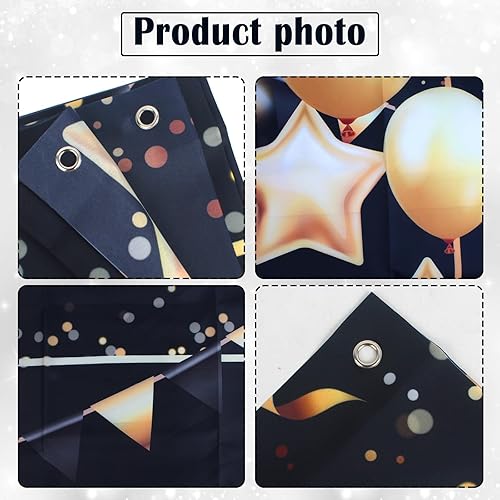 Miniatura 7 de Kit de guirnalda de arco de globos con texto en inglés Happy 16th Birthday en negro y dorado Decoración temática de fiesta de cumpleaños de 16 años