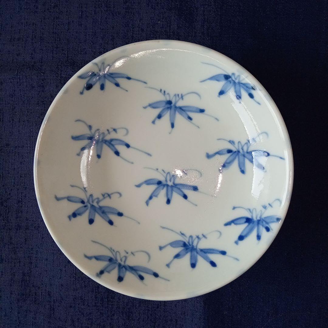 有田焼 手描き笹絵 小皿 5枚 有田焼 voc 染付 12cm 皿 5枚セット【 幸 有田焼 手描き笹絵 小皿 5枚 有田焼 voc 染付 12cm 皿 5枚セット【 幸