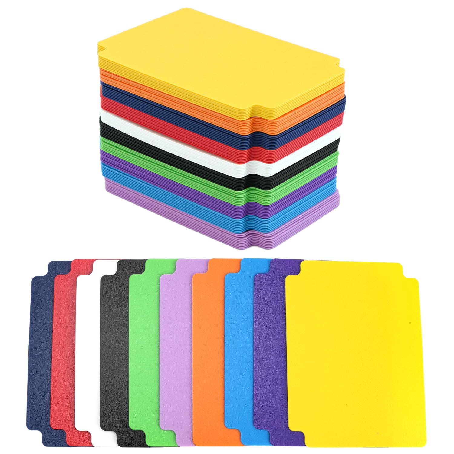 QWORK® 100 sztuk przegródek na karty, 93,3 x 69 mm, tworzywo sztuczne, do gier, kart sportowych