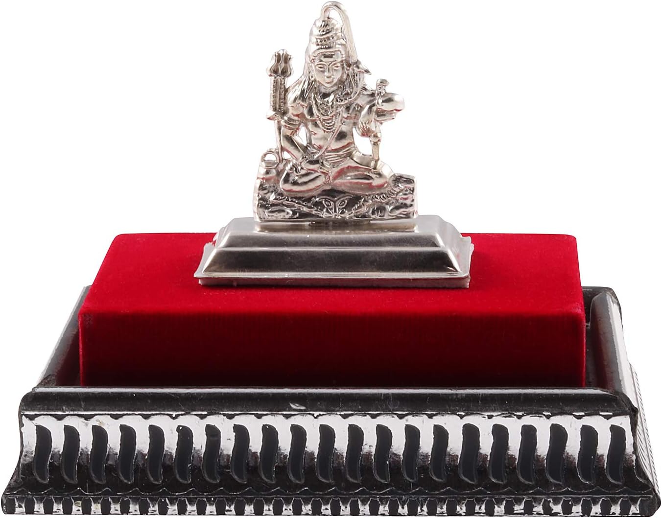 Msa Jewels Presents Pure 999 Silver Idol Of Shiv Ji (5 CM X 5 CM, 12 GM) Dhanteras Diwali Gift Items