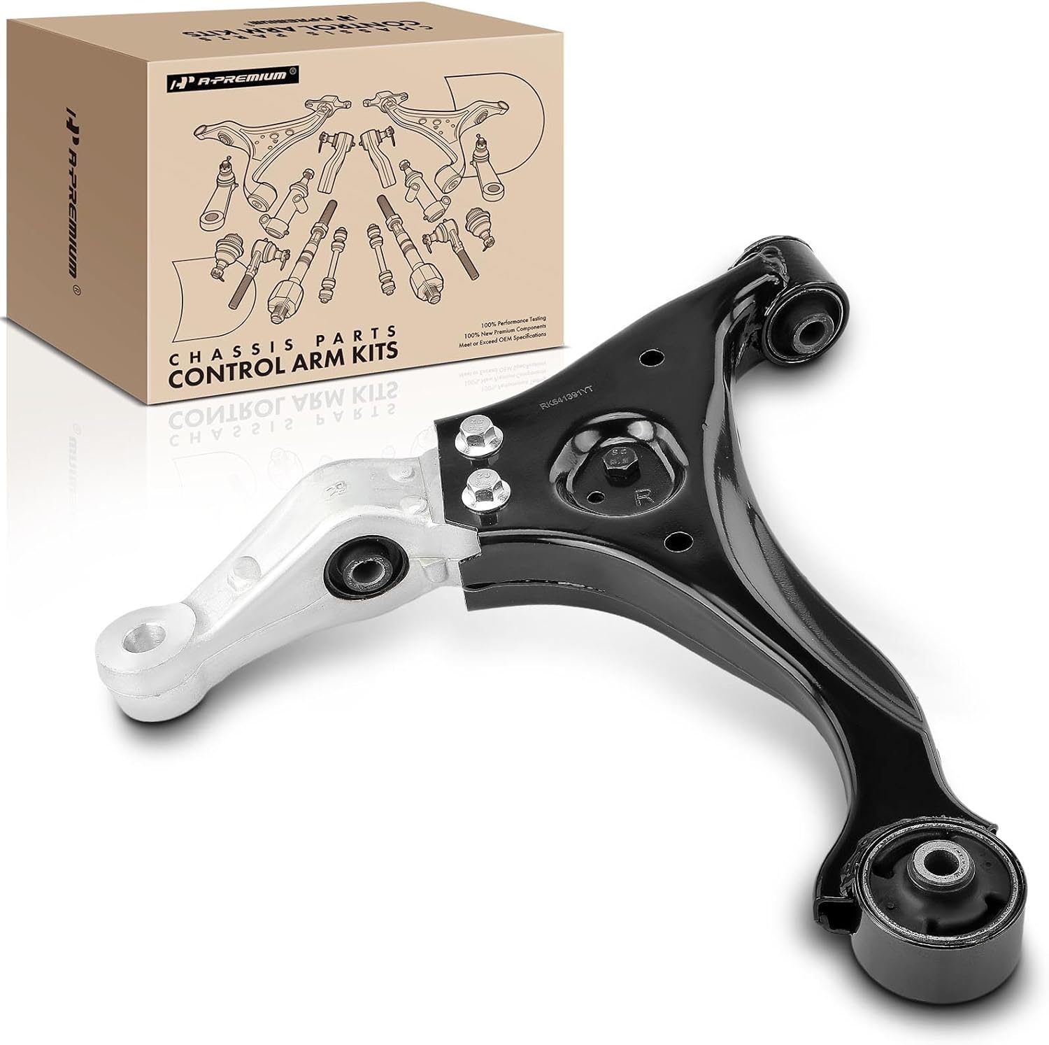 A-Premium Front Right Lower Control Arm, with Bushing, Compatible with Hyundai Sonata 2006 2007 2008 2009 2010