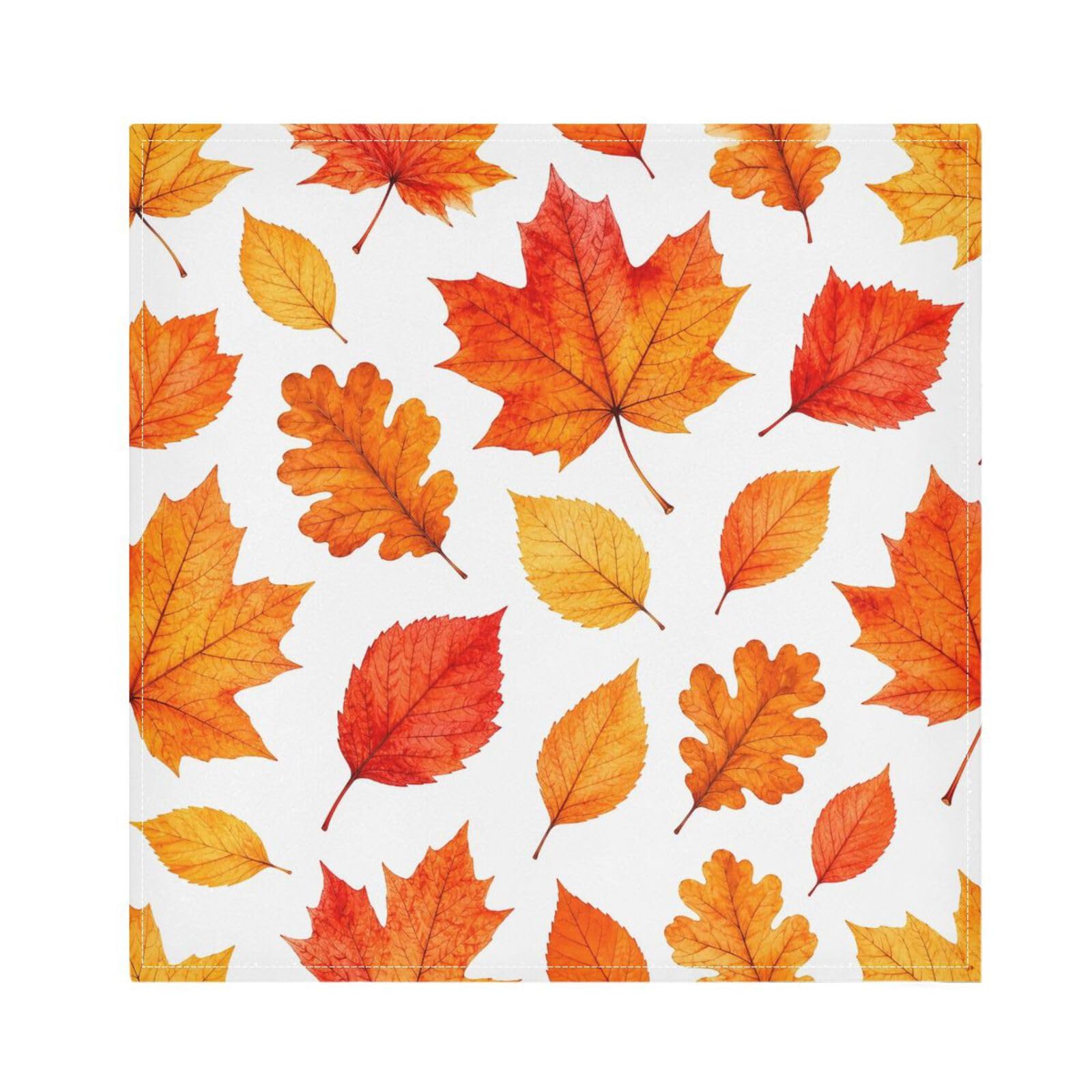 Ttgoth Maple Leaves Cloth Napkin Set of 6 Washable & Reusable Dinner Napkins for Dining Table, Banquets, Wedding, Party, 50x50 cm