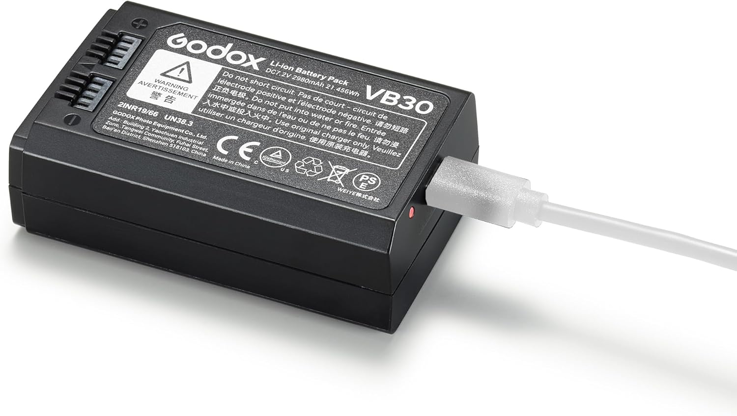 GODOX VB30 Lithium-Ion Battery Pack for V100 V1Pro V1 AD100PRO V860III Camera Flash Speedlite,Support Type-C Charge