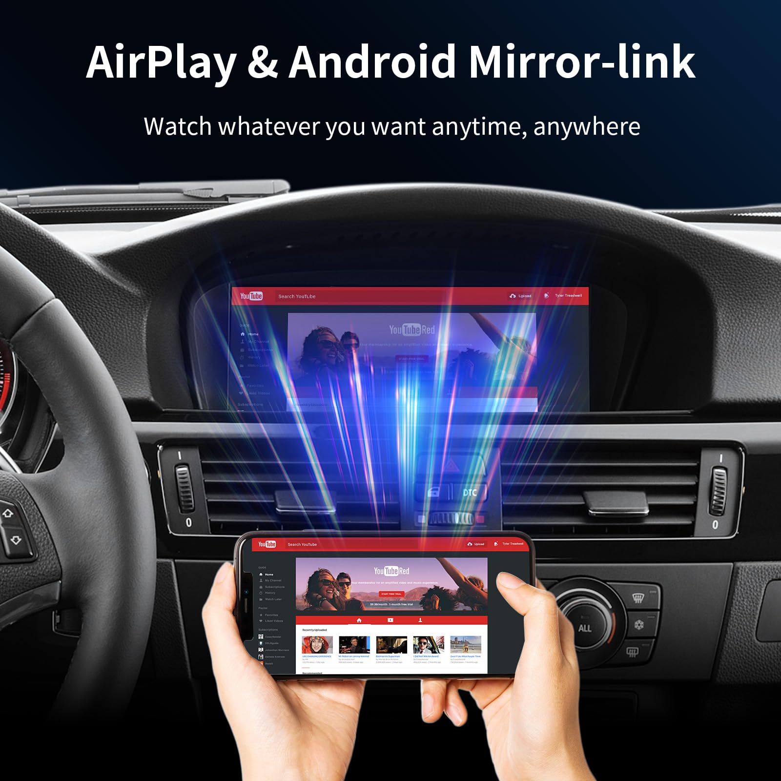 Amazon.co.jp: BARGGN ワイヤレス CarPlay/Android Auto 8.9インチ
