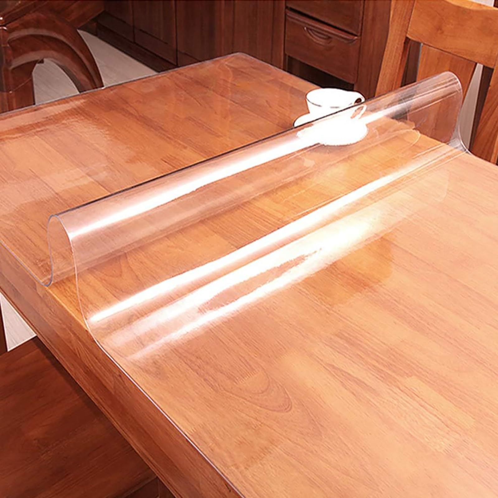 Generico Tappetino da Scrivania Trasparente, 2mm Tappetino Protettivo Antiscivolo per Scrivania, in PVC, Sottomano da Scrivania per Ufficio e Casa(Transparent,70 cm × 110 cm（ 28'' x 43'' ）)