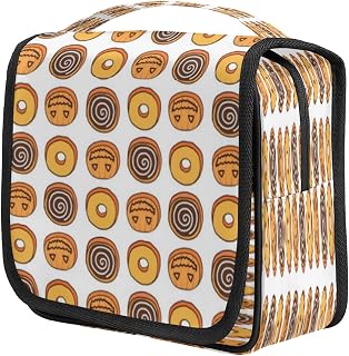 Saco de higiene pessoal pendurado Halloween Pumpkin portátil impermeável bolsa de higiene pessoal de viagem com gancho, donut organizador de maquiagem cosmética de grande capacidade com zíper para mulheres homens, kit de acessórios de viagem xampu banheiro bolsa de higiene pessoal de Natal