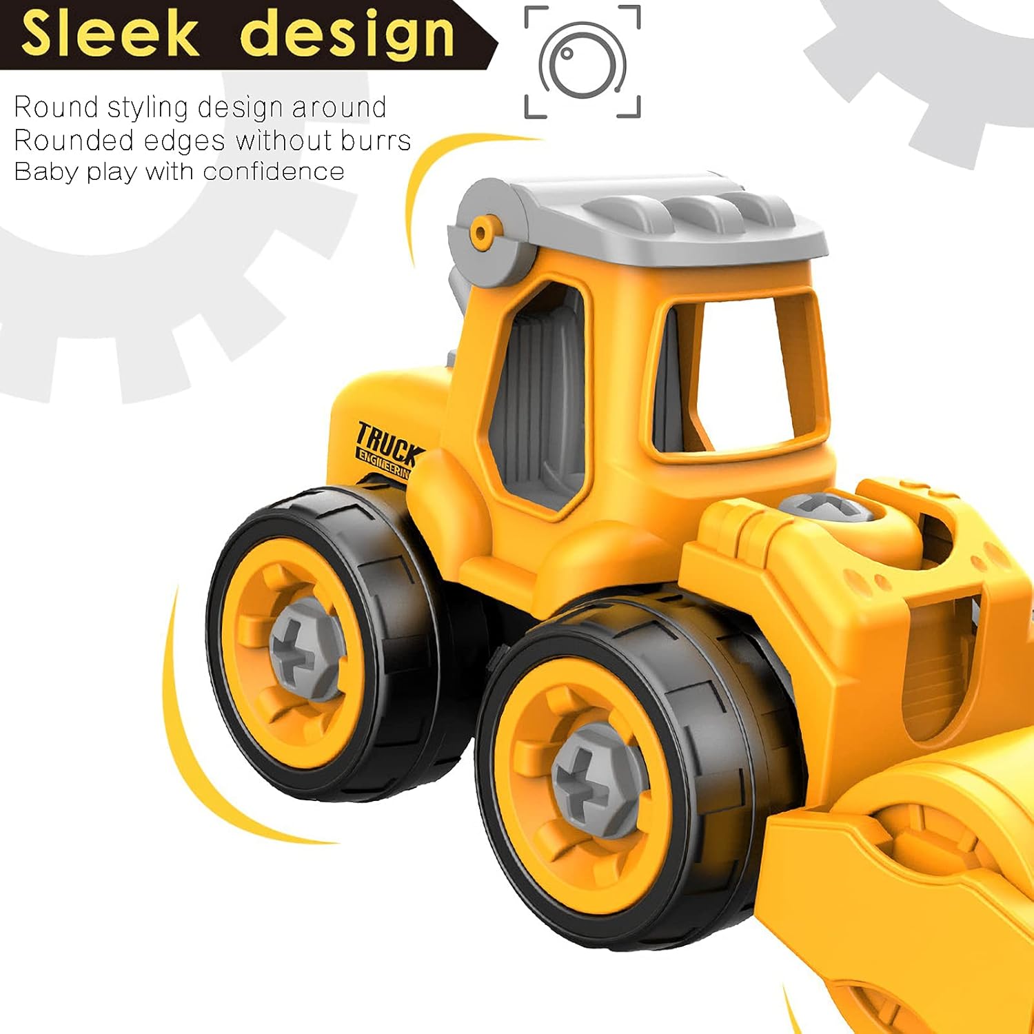 Take Apart Toys, Boys Construction Truck Toys, Kids Take Apart Vehicles Playset / Screwdriver, Digger, Excavator, Dump Trucks, Kids Birthday Gifts for 3 4 5 6-Year-Old Toddlers Girls Children - Yellow : Toys & Games