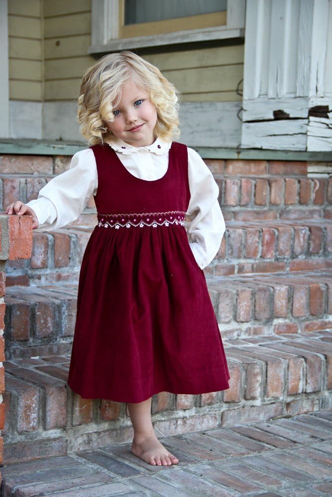 Carouselwear Baby Girls Fall Winter Corduroy Smocked Dress Holiday Infant Clothes