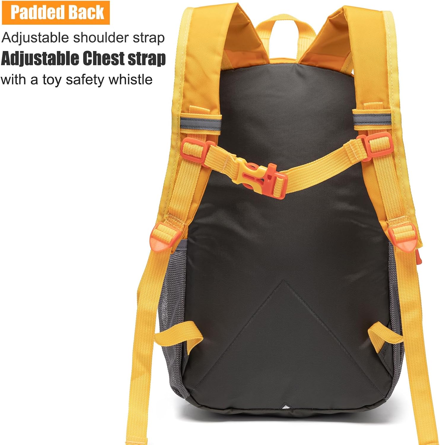 Small Hiking Backpack for Kids Boys or Girls, Ages 3-6, Fit Outdoor Sport Adventure (Yellow, Small)