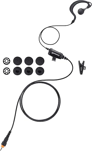 commountain Auricular con micrófono compatible con radios Motorola CLP1010, CLP1040, CLP1060, CLP 1010, CLP 1040, CLP 1060, CLP G Shape Earhook