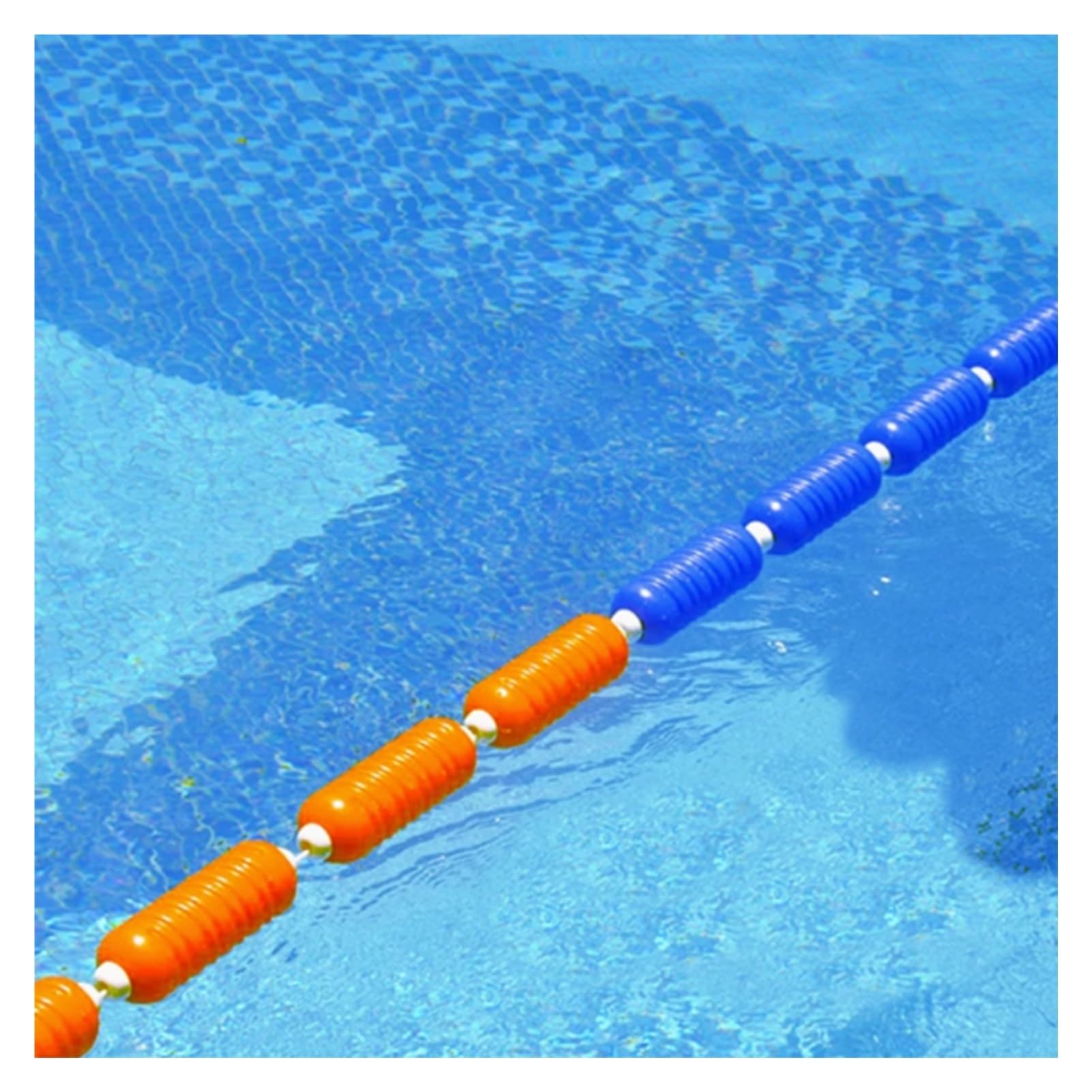 Corda divisoria di sicurezza per piscina, recinzione dai colori vivaci, barriera di sicurezza in nylon da 18 m per la separazione della zona piscina, ideale per piscine e bambini