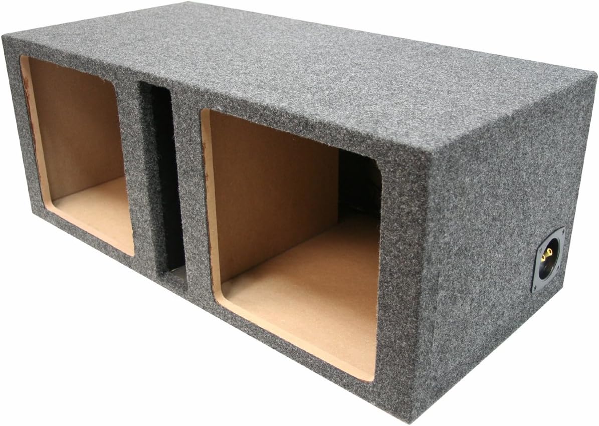 American Sound Connection Car Audio Dual 12" Vented Square Sub Box Enclosure fits Kicker L7 Subwoofer