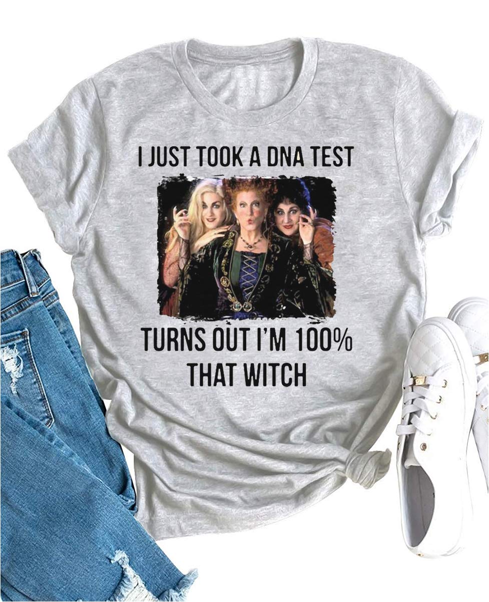 TuwbueHocus Pocus Halloween Shirts for Women Fall Tee Shirt Classic Halloween Movie Tops
