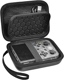 PAIYULE Estojo De Viagem Compatível Com Console De Jogos Portátil Retrô Rg353V / Rg35Xx / Rg353Vs / R36S, Organizador De Suporte De Armazenamento De Emulador Portátil, Bolsa De Transporte Para Console