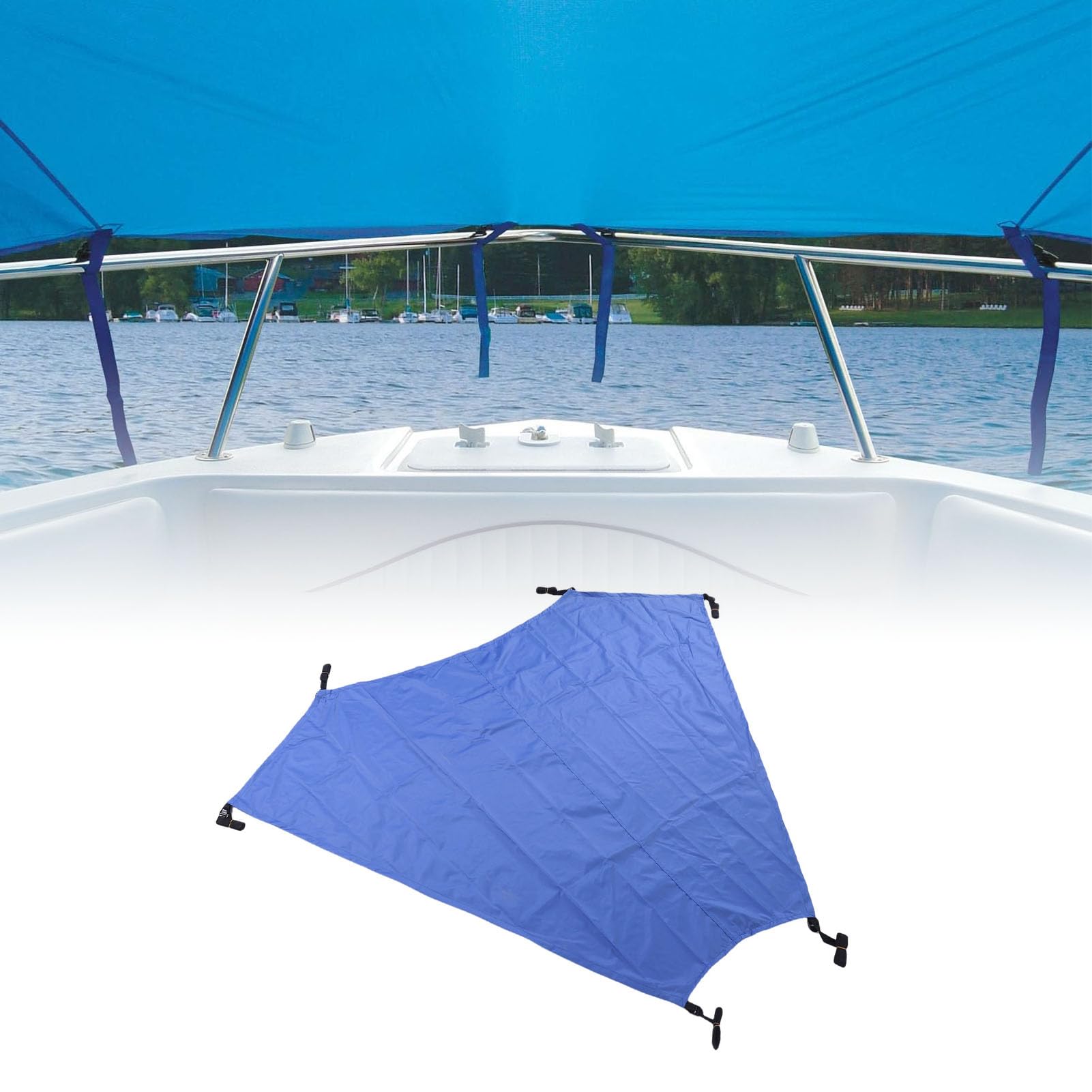 Fockety Toldo T-Top, 600D Oxford Resistente e Impermeable, Recambio para la Consola Central de la embarcación, toldo para embarcaciones con Consola Central para días calurosos (6' X 7,5')