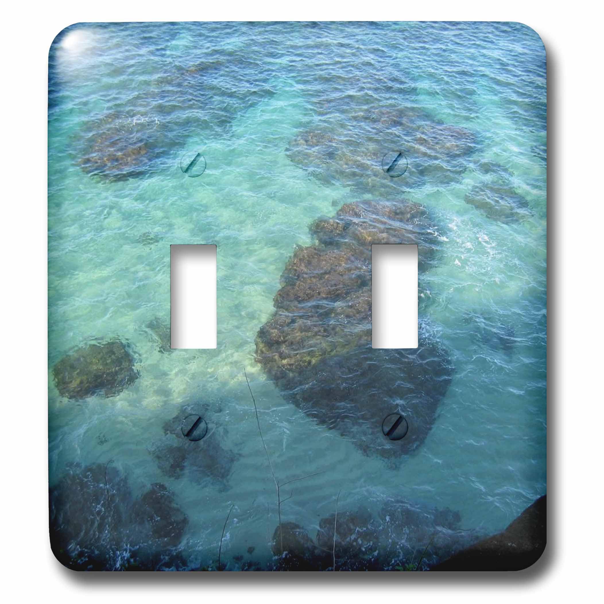 Interrupteur à bascule double Ocean Of Hawaii plaque murale double 3dRose