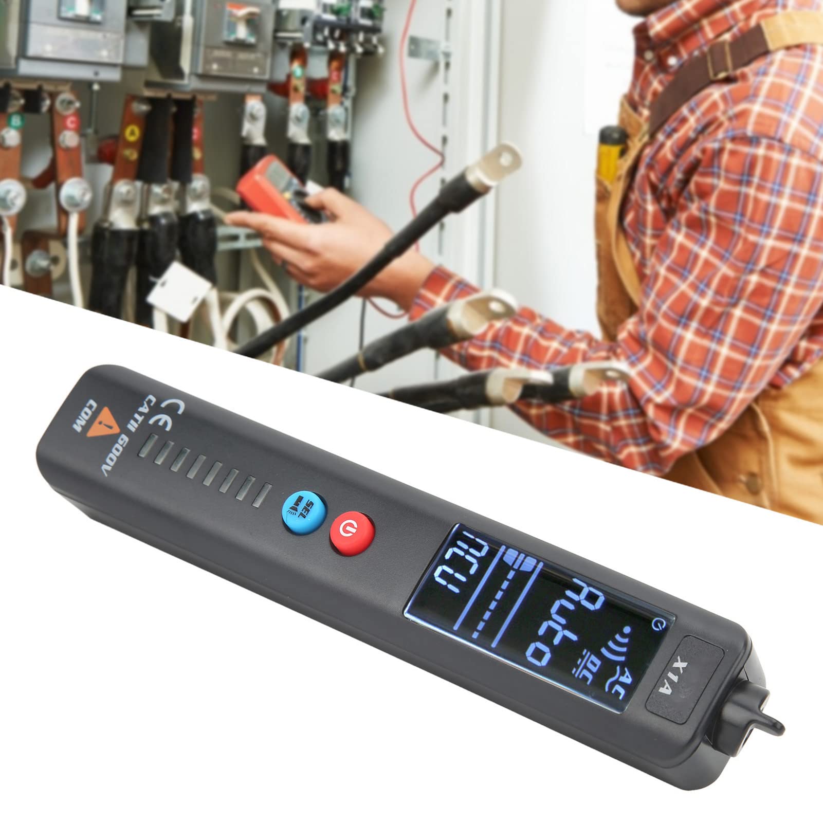 Multimetr HaloVerde typu piórkowego 500 V AC/DC 20 MΩ Pomiar rezystancji Inteligentny automatyczny tester napięcia i rezystancji dla profesjonalnego elektryka i domowego
