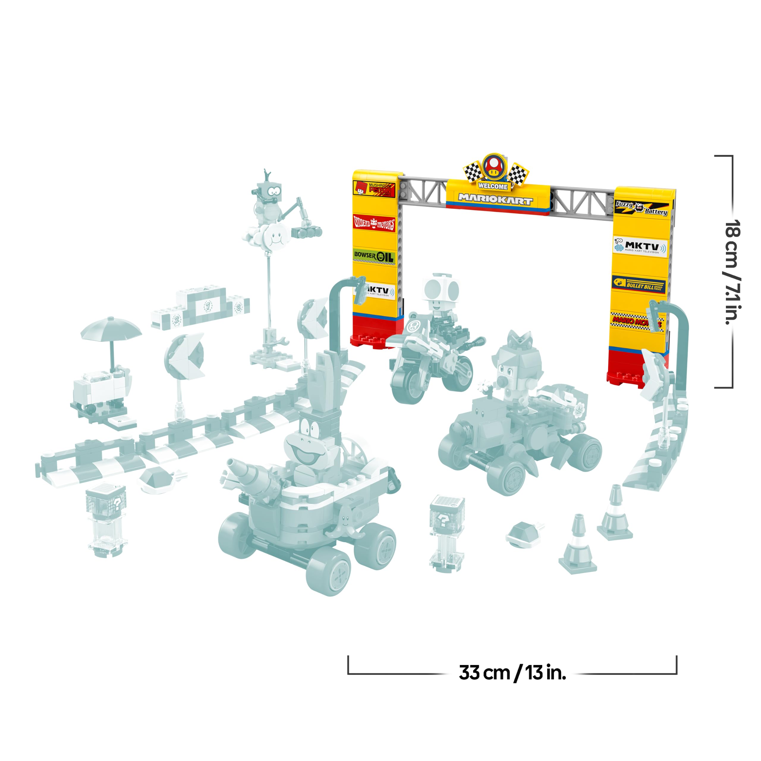 LEGO Super Mario: Mario Kart – Baby Peach & Grand Prix-Set, Nintendo Figuren – Toad, Lakitu, Baby Peach und Lemmy, Geschenk für Jungen, Mädchen und Gamer ab 8 Jahren, Abenteuer Spielzeug 72036