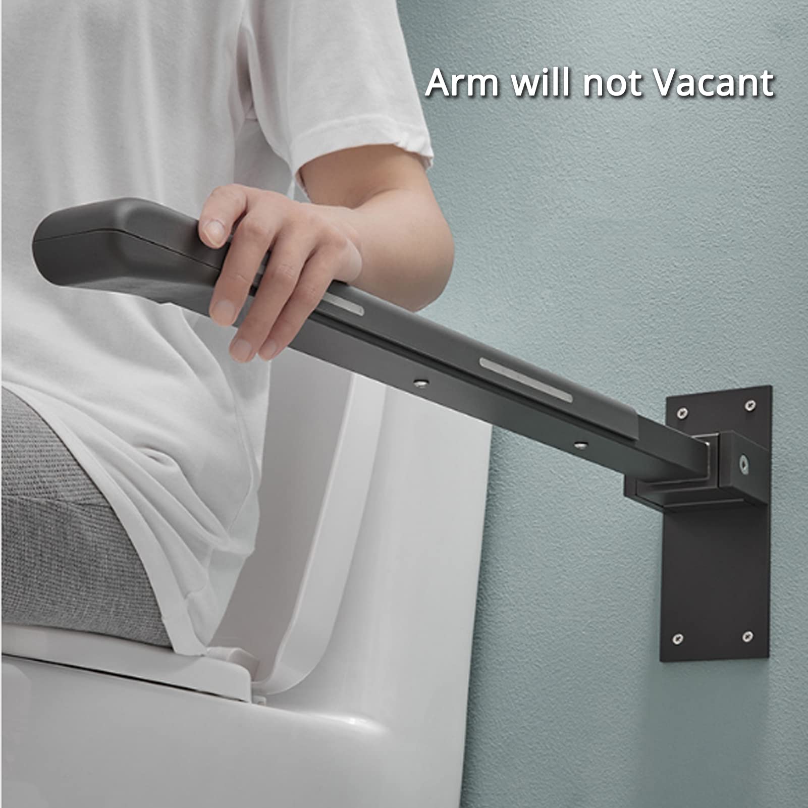 Barras de Agarre para Ducha para Personas Mayores, Barras de Agarre para inodoros, Barras de Seguridad abatibles para Ducha, Barra de Agarre con Soporte en L, Agarre de Asistencia de Equilibrio, Mani