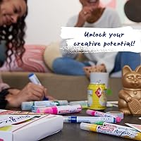 Vista 6 de edding 5000 Broad-Multi-Coloured 5-Pack (Abstract) -0.197-0.394 in - Pintura de punta cincel sobre lienzo, marcador acrílico de madera impermeable