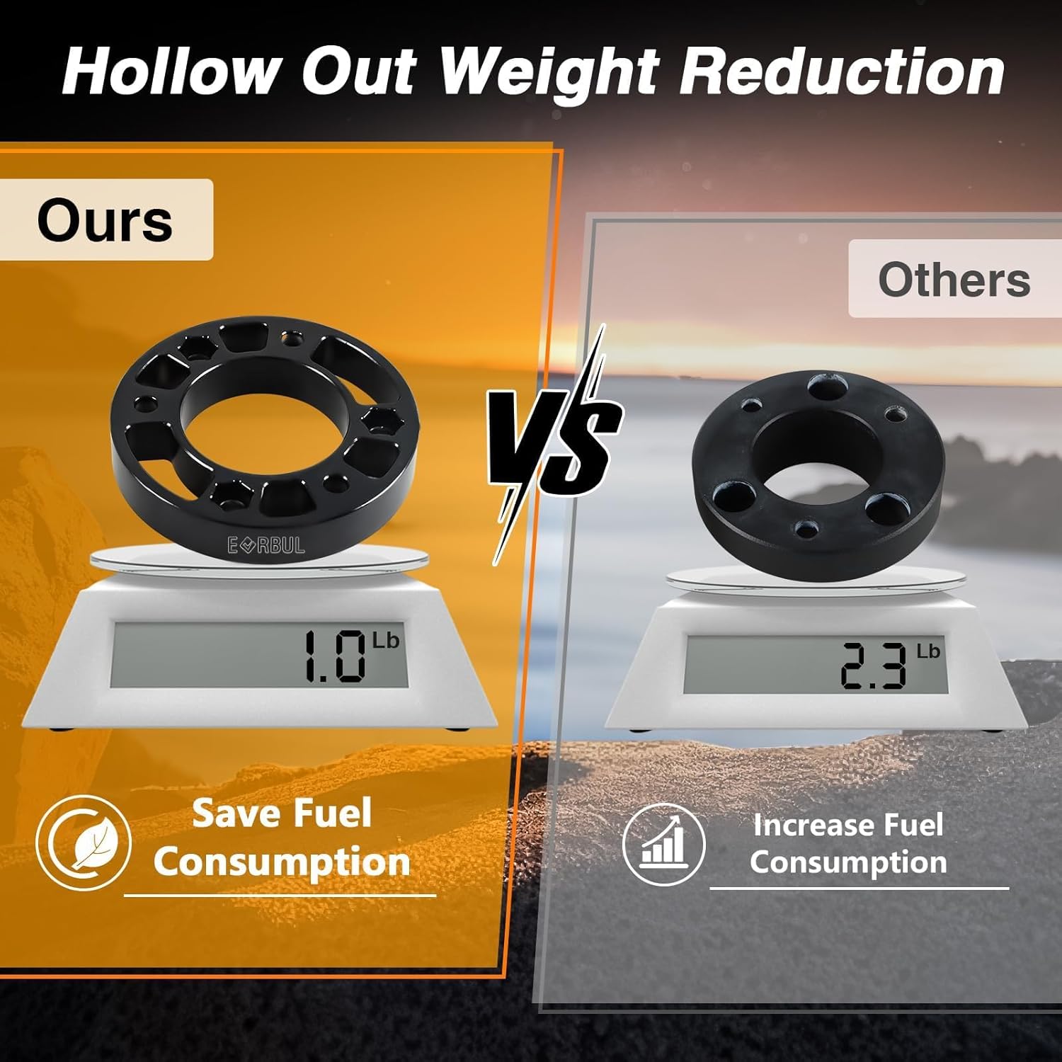 1.5" Level Lift Kits, Front Suspension Strut Spacer Lift Kit Compatible with Ford F150 2004-2024 Expedition 2003-2018, Lincoln Mark LT, 2 PCS Aluminium Alloy Front Chassis Leveling Lift Kits