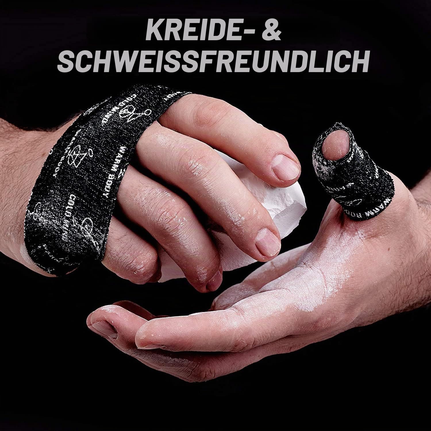 WARM BODY COLD MIND 4,7cm Hook Grip Tape für Gewichtheben - Weightlifting Tape für Crossfit, Krafttraining, Sporttape, Baumwolle Thumb Tape, Daumen Tapen (3 Rollen Mix V2)