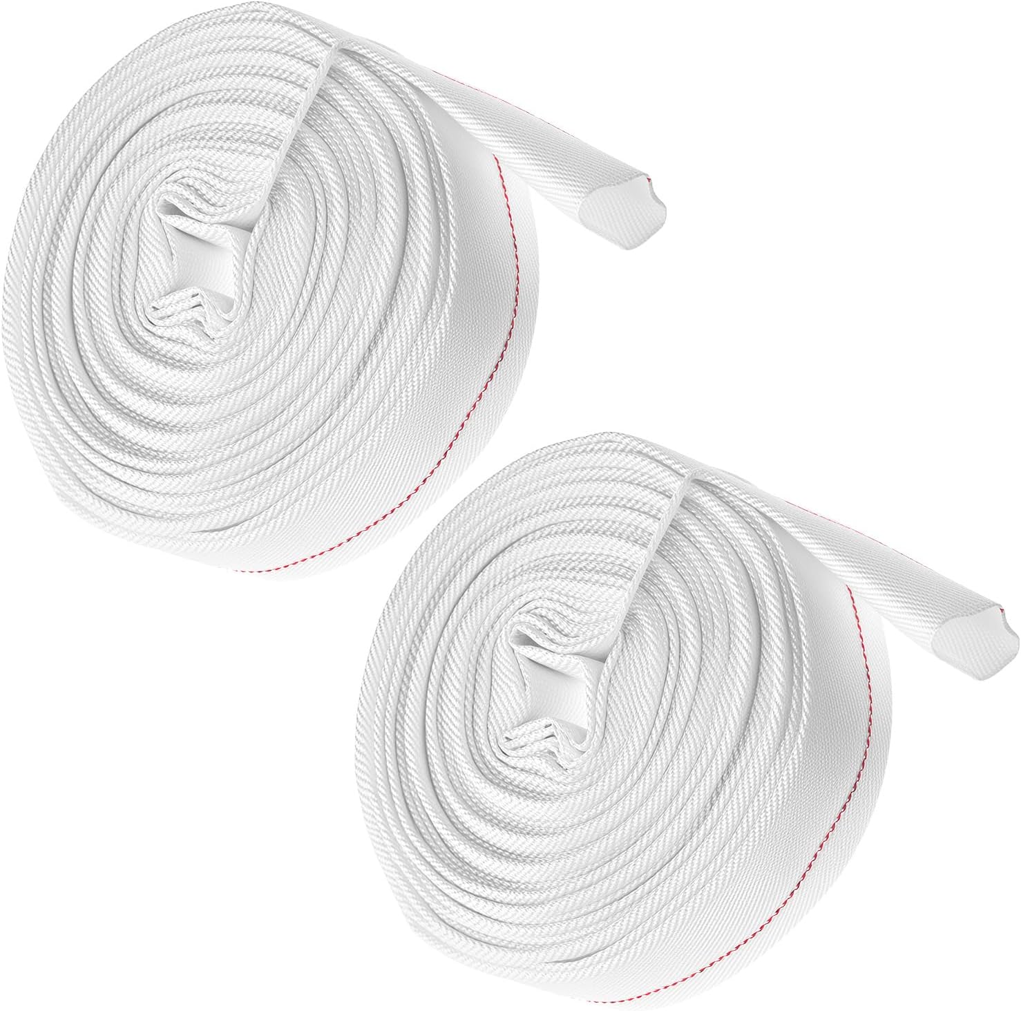 QWORK 2-Inch Inner Diameter Backwash Hose 100FT – Flexible Lay Flat Discharge for Pool, Garden & Pump Drainage, 2 Pack