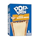 Toaster Pastries, Breakfast Foods, Kids Snacks, Frosted Banana Bread, 13.5oz Box (8 Pop-Tarts)