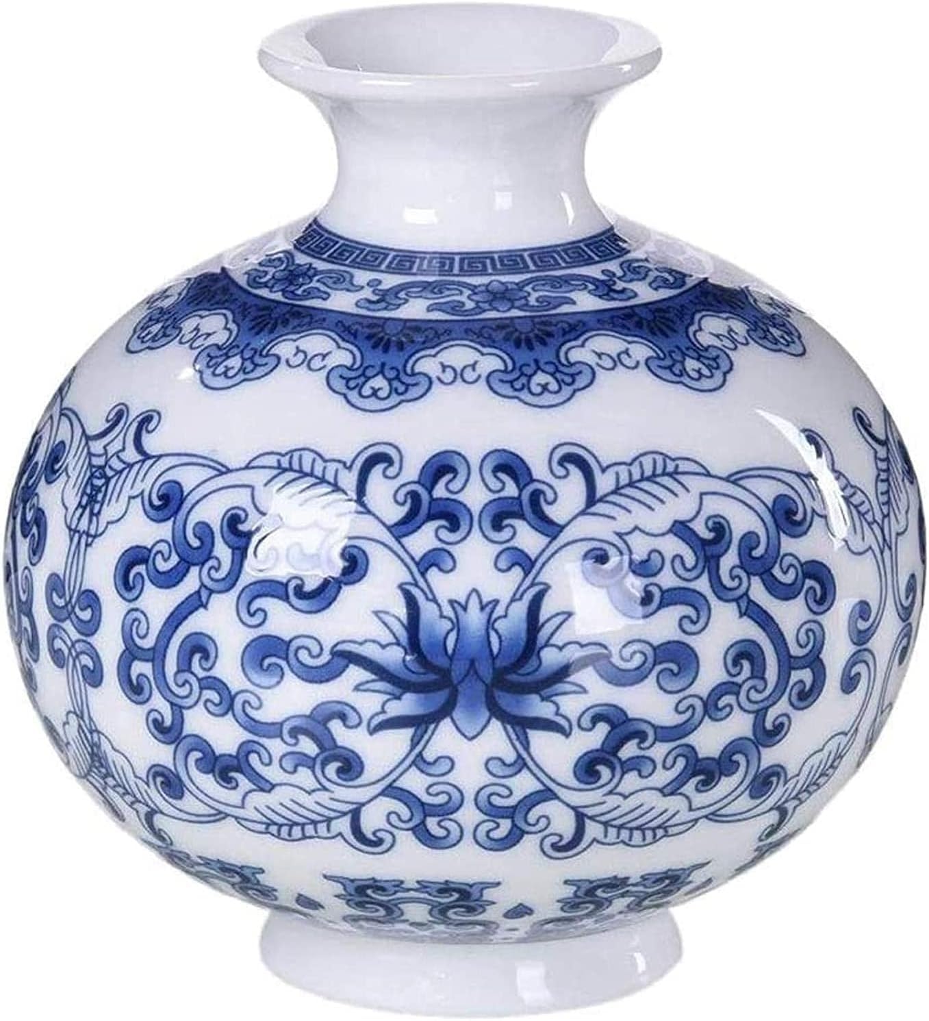 asdchZen Grain Dispenser With Ceramic,Rice Container, Ceramic Ginger Jarporcelain Vases Vase Flower Vase White Porcelain Glazed Porcelain Jar Porcelain Flower Porcelain Ceramic Vase Ar