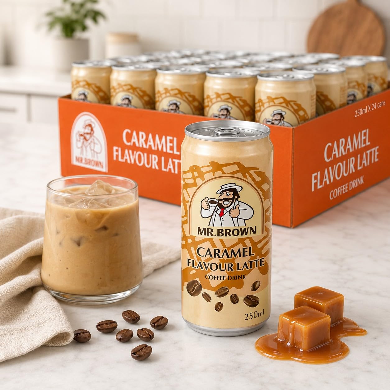 Mr. Brown Caramel Flavour Latte, inkl. Pfand, 24 x 250ml