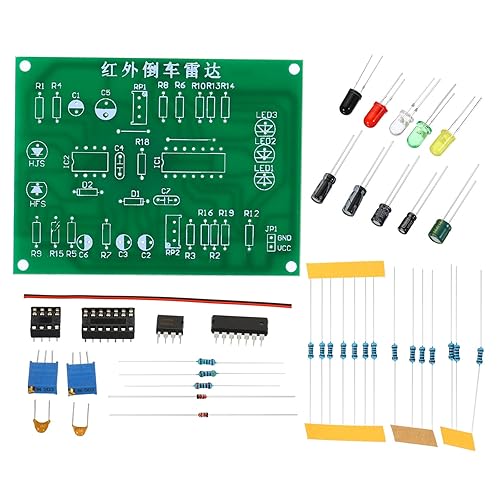 PATIKIL Junta de práctica de soldadura, 1 juego de electrónica kit prototipo placa PCB DIY circuito de soldadura infrarrojo inversión SMDSMT para