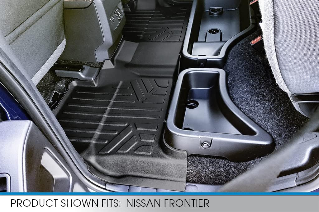 SMARTLINER Custom Fit Floor Mats 2nd Row Liner Compatible with 2022-2025 Nissan Frontier - Image 2