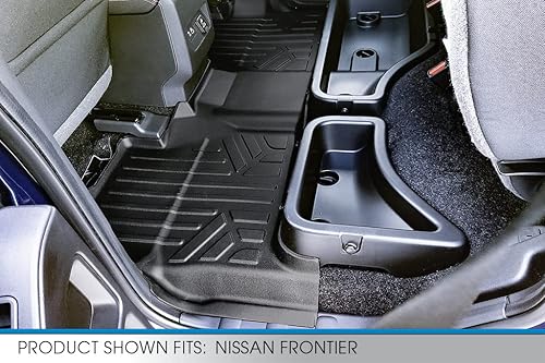 Miniatura 4 de SMARTLINER Juego de alfombrillas personalizadas de 2 filas compatibles con Nissan Frontier 2022-2025
