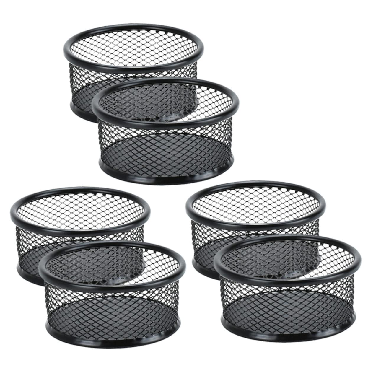 Housoutil 6 pcs Mesh Paperclip Holder Stylish Desk Organizer for Office School and Home Use Lightweight Storage for Paper Clips Binder Clips and Essentials