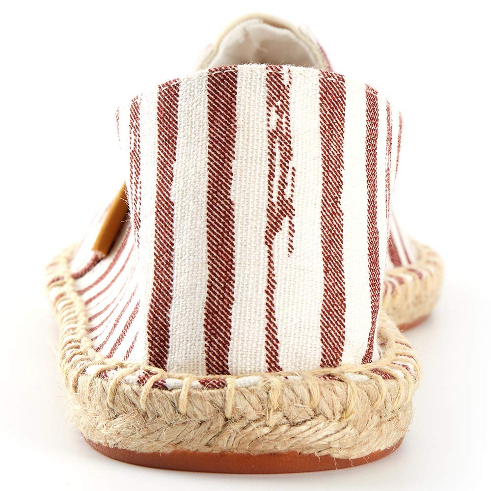 Espadrilles Rayées Toile Plat Homme