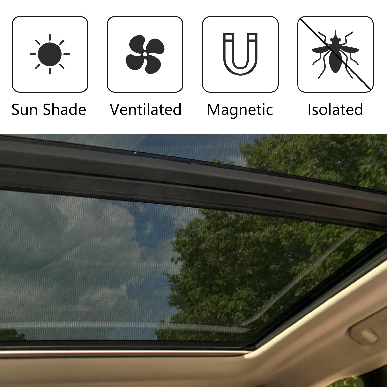 Amazon.com: Car Sunroof Sun Shade Magnetic Screen Net Moon Roof