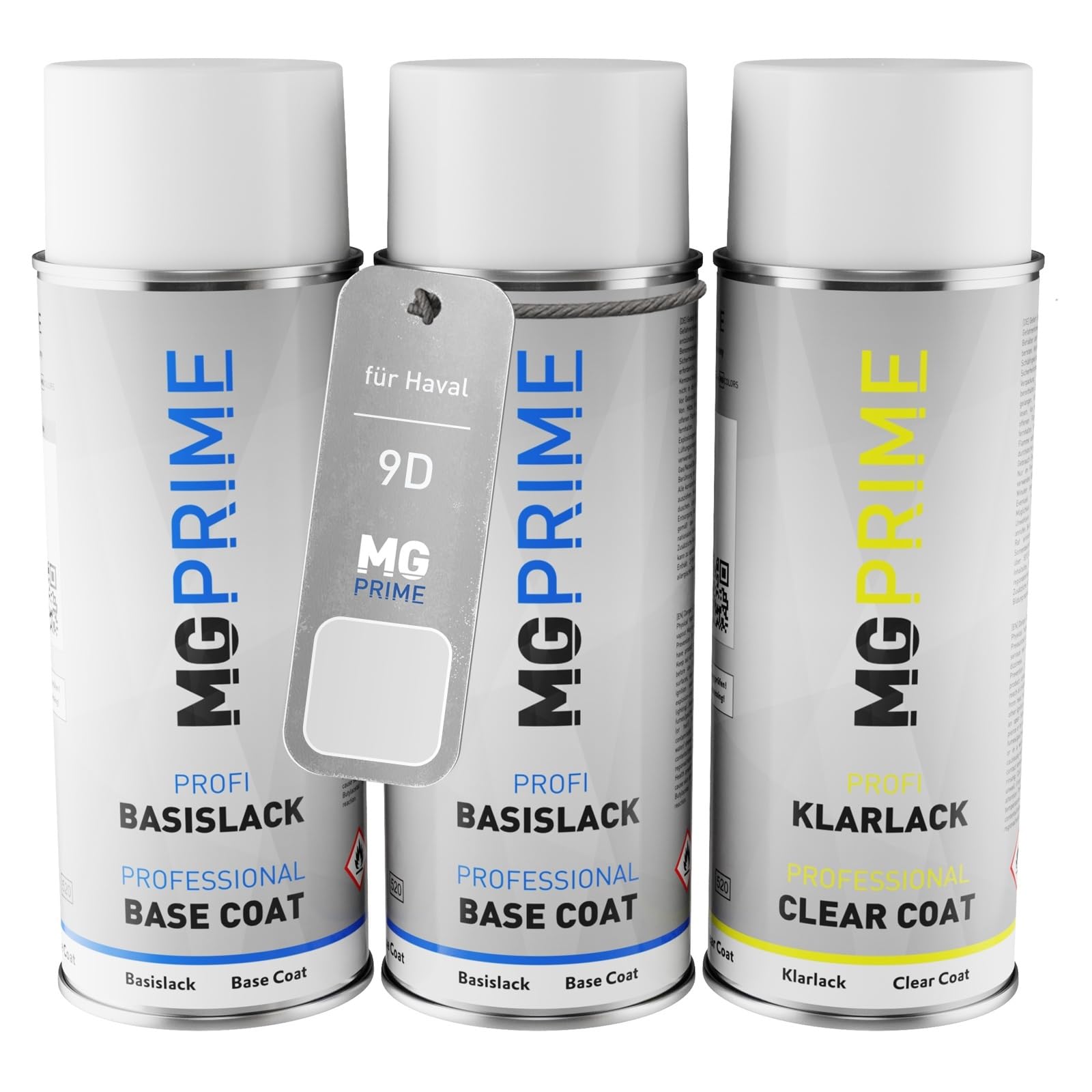 MG PRIMECar paint Spray can set for Haval 9D Xueyu White Pearl/Bai Sha Primer base coat clear coat spray can 400ml