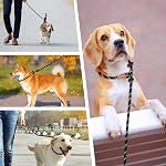 lynxking Slip Lead Dog Leash Reflective, 6 FT x 1/2" Heavy Duty Comfortable Strong Rope Leash for Large, Medium Dogs, No Pull Pet Training Leash (Black, Large 1/2in x 6ft-Slip Lead)