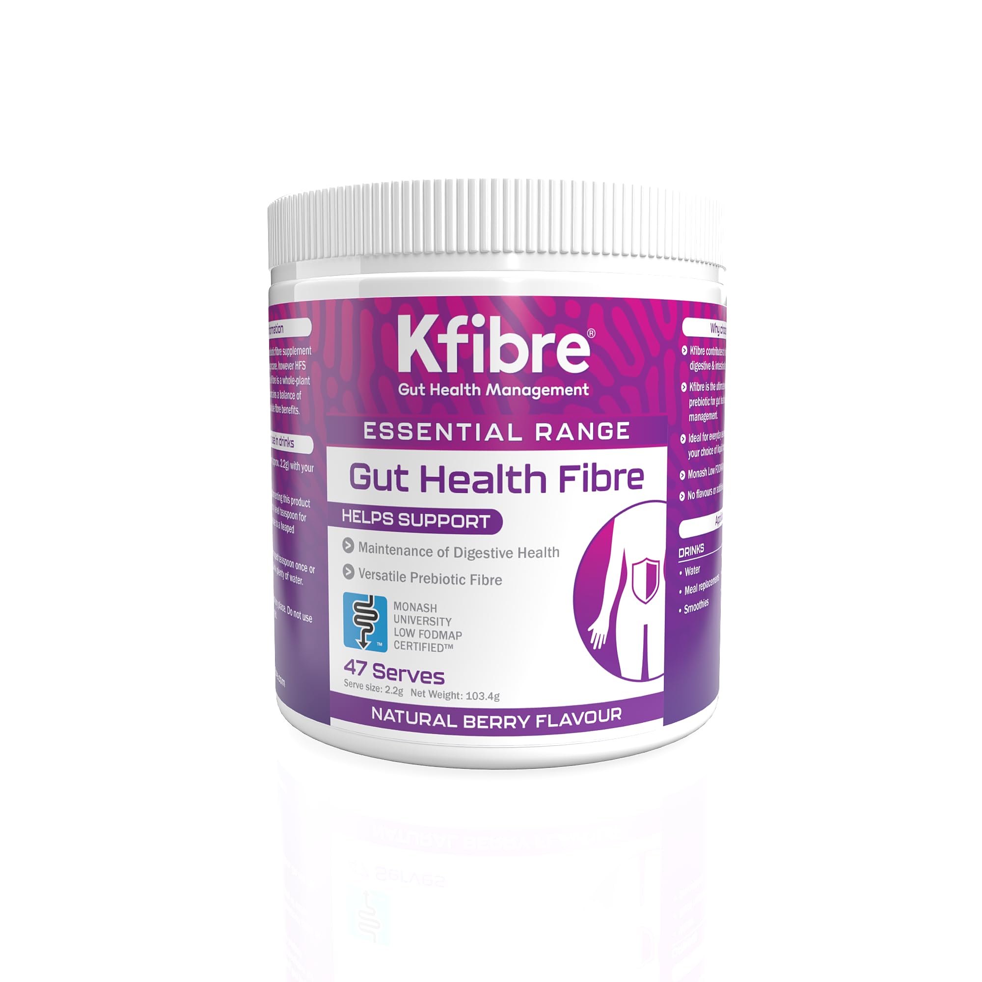 Kfibre Essential Gut Health Fibre Berry Tub 80g