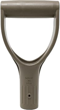Forest Hill Made in USA D Grip Replacement Handle - 1 Screw Hole, 1.26-inch / 32mm Inner Diameter Mount, Comfortable Wide Grip, Heavy Duty No-Break Polypropylene Co-Polymer Tan