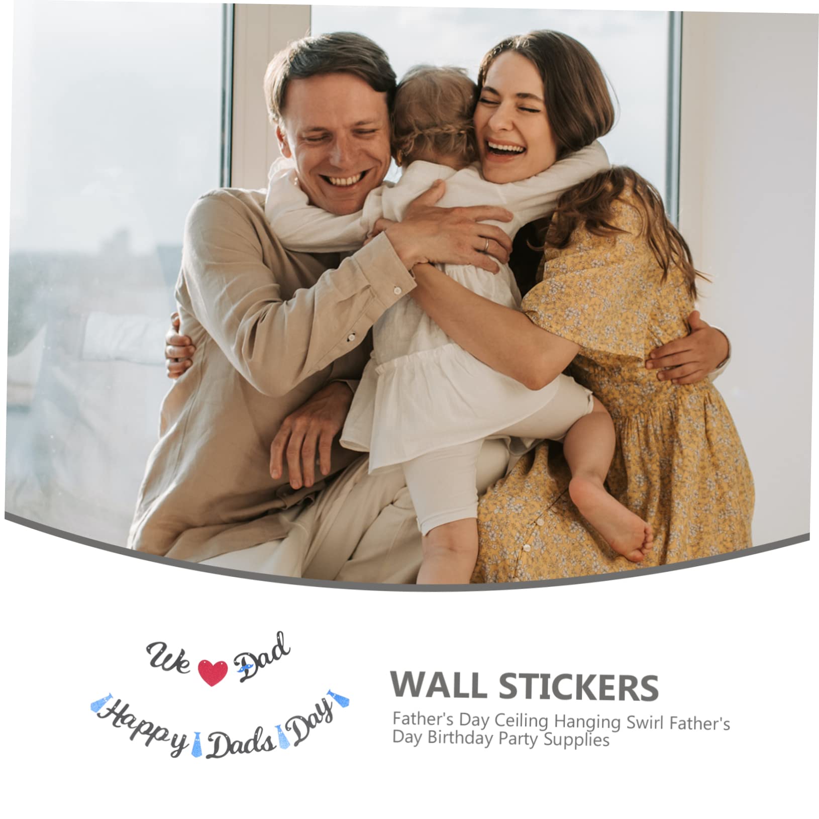 Alipis 4juegos Banderín Decorativo Para Día Del Padre Guirnalda We Dad Para Fiestas y Cumpleaños Decoración Versátil Para Interiores y Exteriores