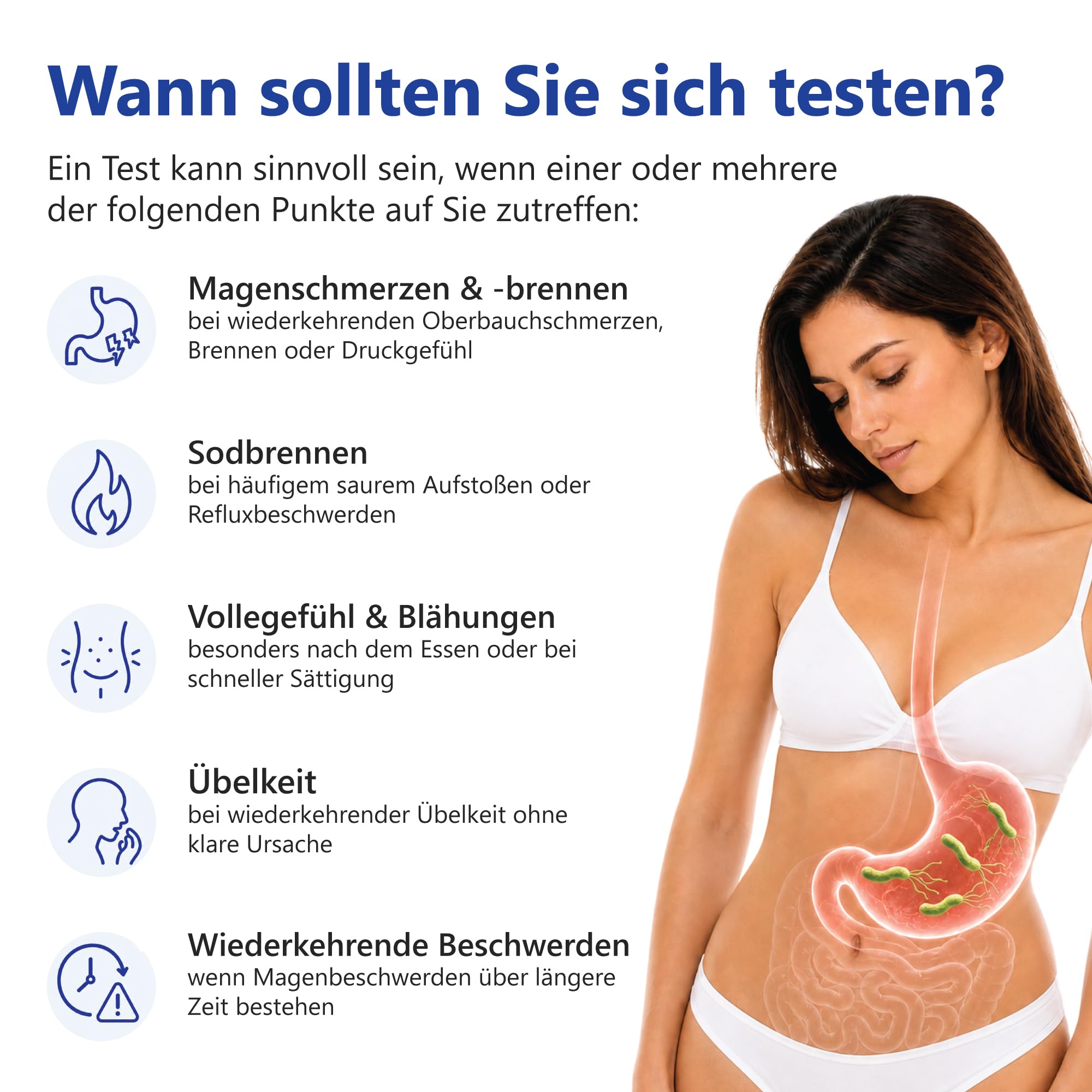 2x LuxmedIQ Helicobacter Pylori Test (Stuhl) - H Pylori Selbsttest für Zuhause - Schnelltest bei Magen Beschwerden wie Sodbrennen oder Gastritis