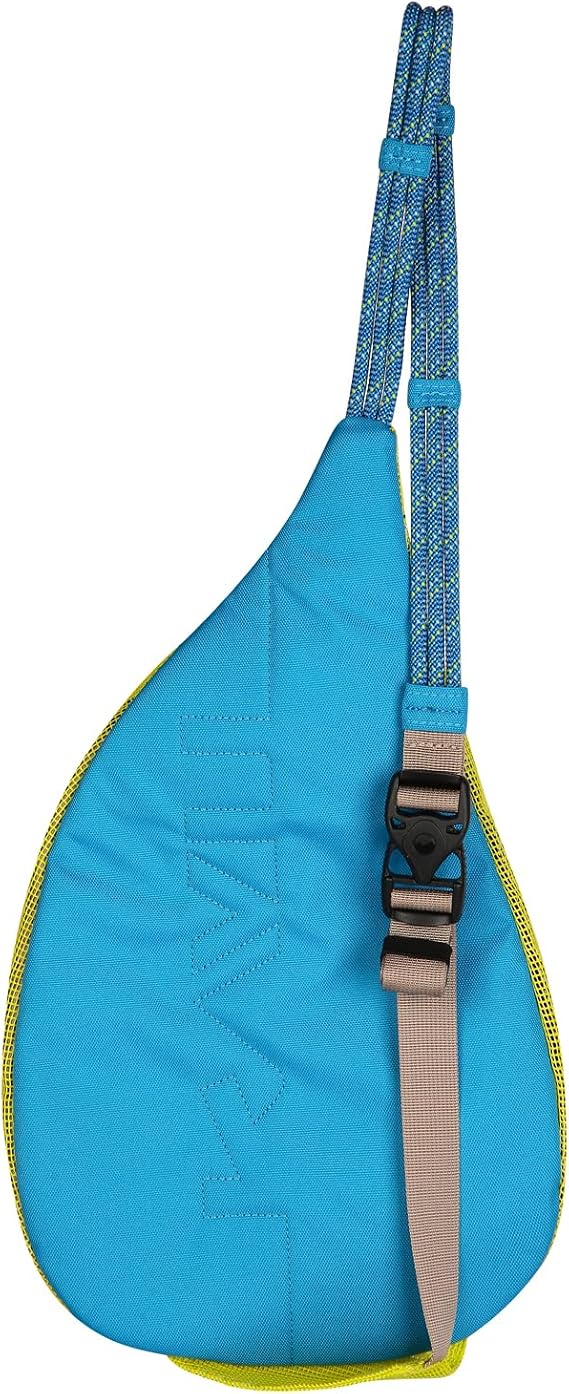KAVU Mini Beach Rope Bag Mesh Crossbody Sling Backpack - Key Lime