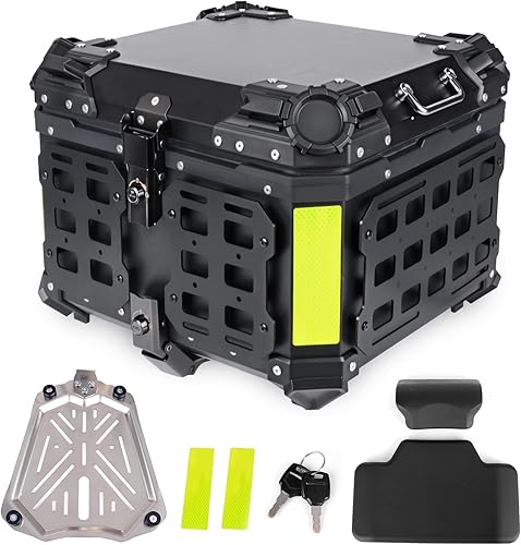 Miniatura 8 de Caja Superior de Motocicleta de 55L con Panel Molle Caja Superior Universal para Motocicletas Adecuada para Guardar Cascos y Equipaje