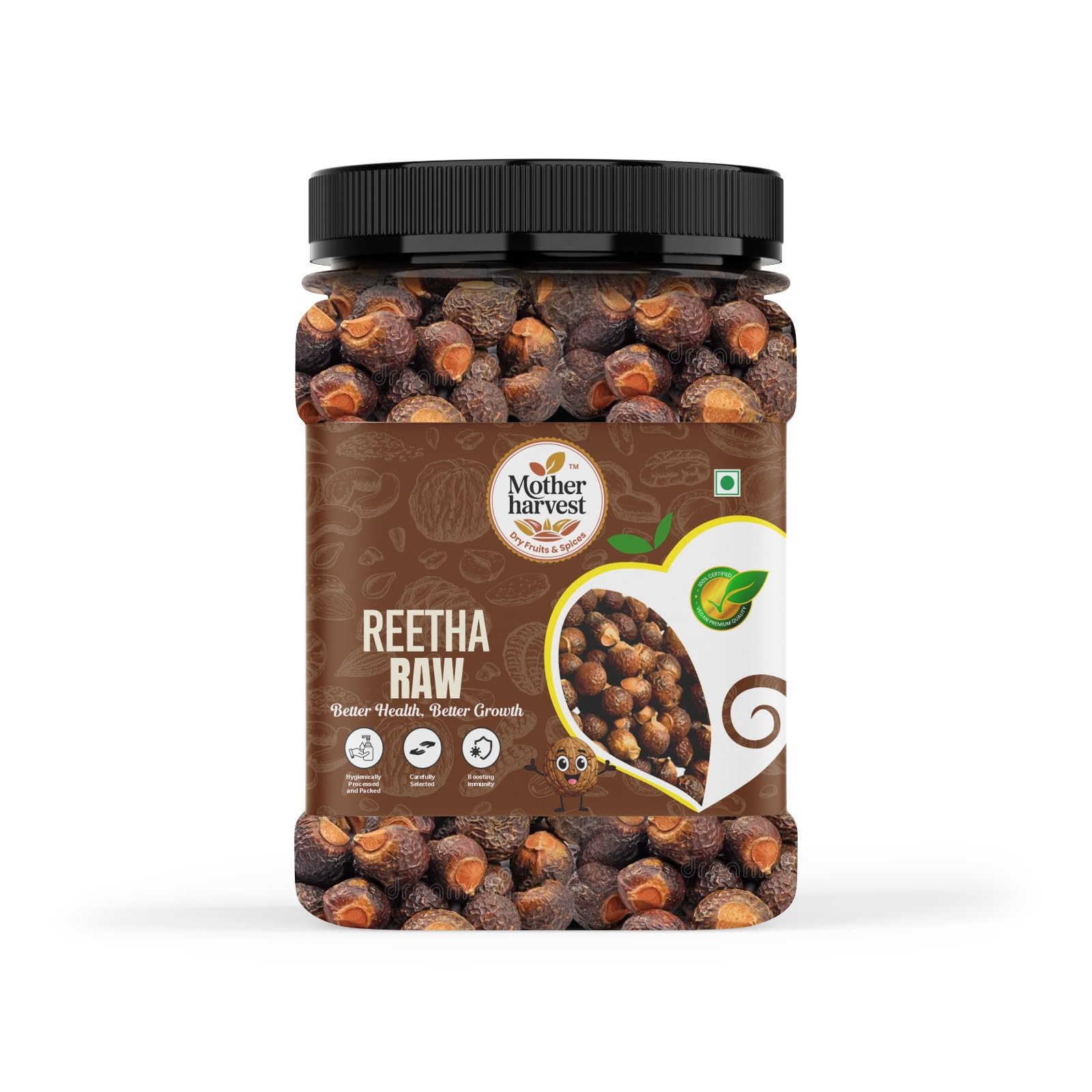 Reetha Raw (Aritha Soapnut) | Natural Whole Soap Nuts For Hair Care, Scalp Cleansing & DIY Herbal Preparations | Traditional Ingredient For Hair Wash, Shampoo Making & Beauty Applications | Hygienically Packed (250gram)-image-37