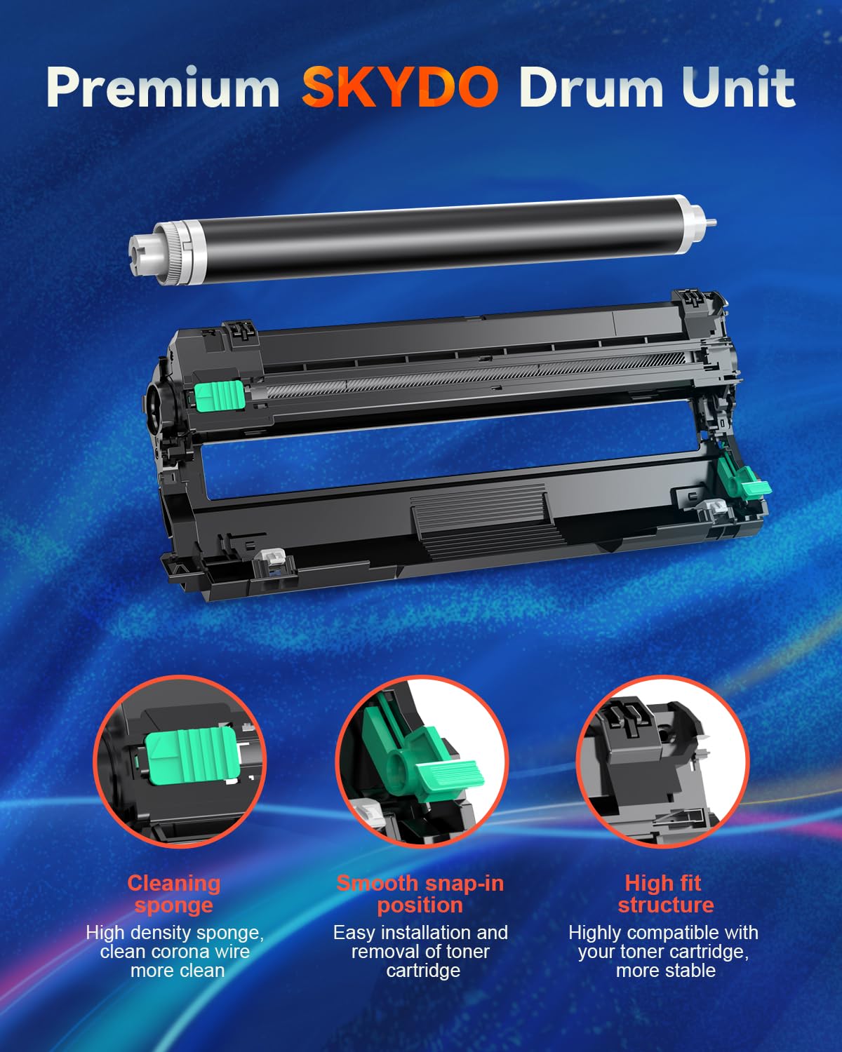 Skydo DR241CL Tamburo compatibile per Brother DR241 DR248CL Tamburo Compatibile per Brother DCP-9015CDW DCP-9017CDW HL-3140CW HL-3142CW MFC-9130CW MFC-9140CDN Stampanti