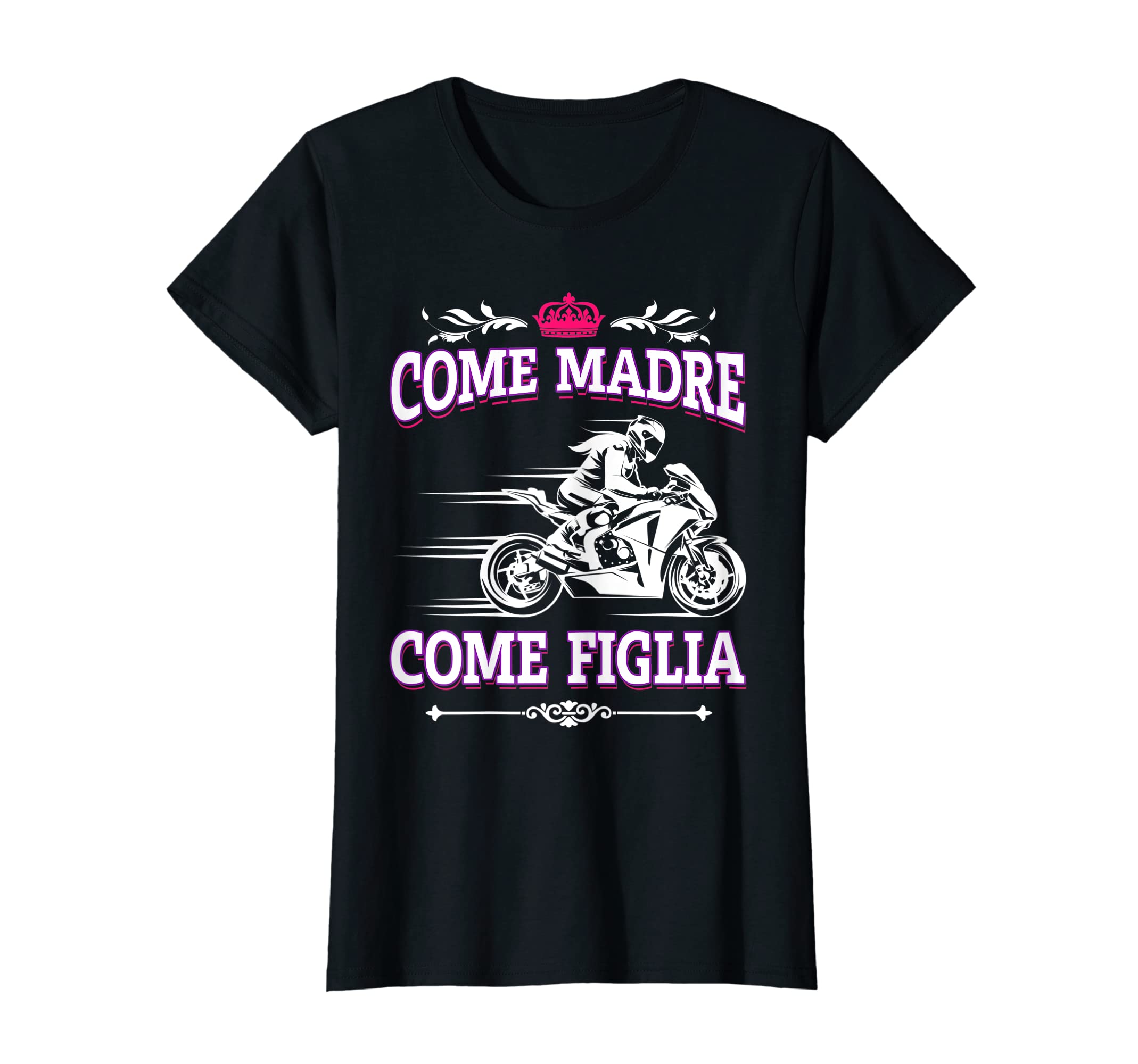Maglietta Motociclista Donna – Regalo Divertente Per Papà E Figlia, Biker Style, Taglio Classico In Cotone