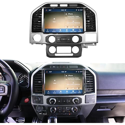 12" OEM-Style Lincoln in-Car Touch Screen Radio Upgrade Kit for Ford F150 2015–2020, Compatible with SYNC3 System, 8″ to 12″ Direct Replacement, Supports CarPlay & Android Auto, Plug and Play