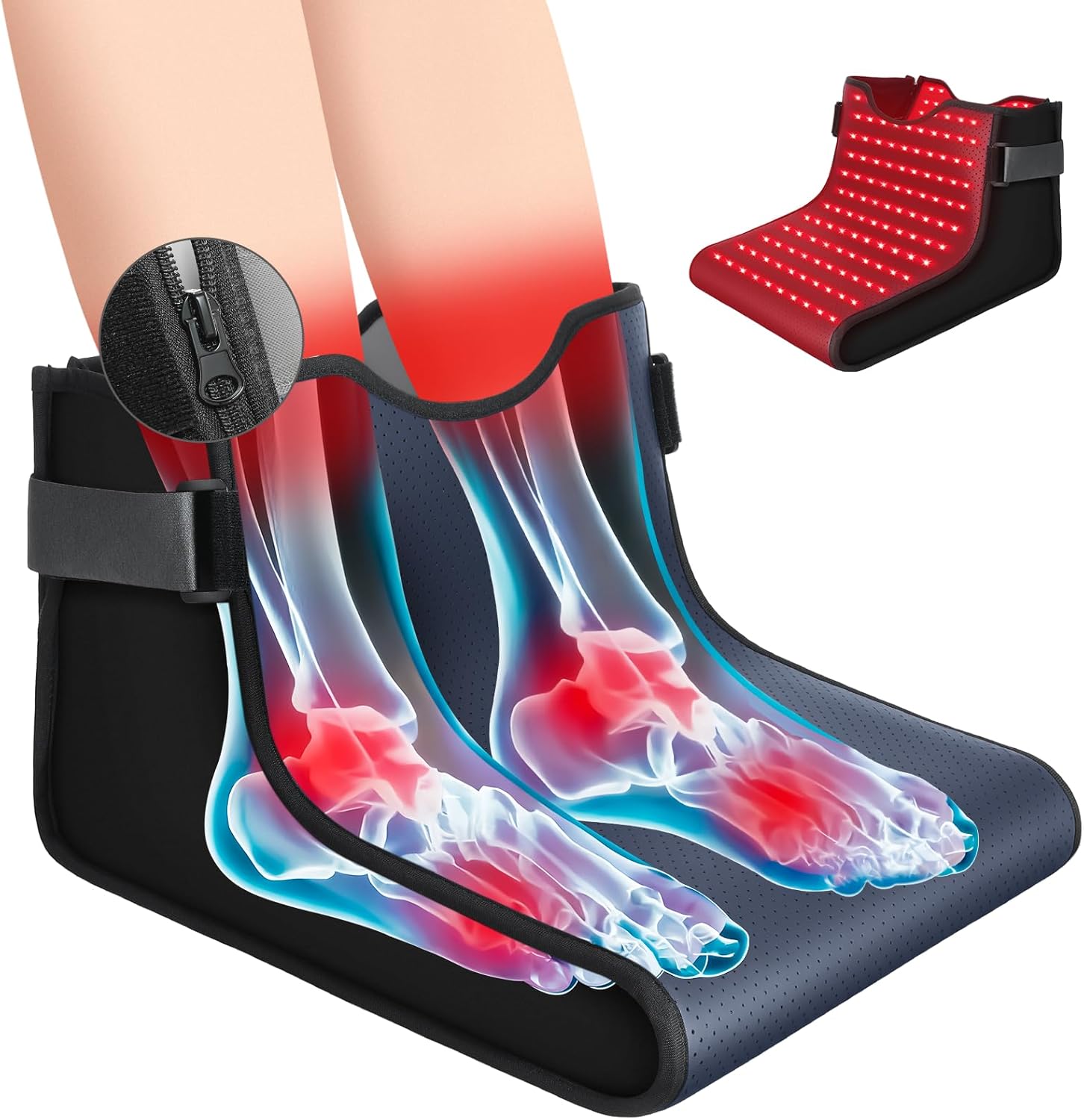LIGHTIUM Red Light Therapy for Feet – 630 LED Chips, Dual Wavelength (660nm+850nm) Infrared Red Light Therapy for Foot & Ankle Pain Relief, Full Coverage Neuropathy Support, Adjustable Modes & Timer